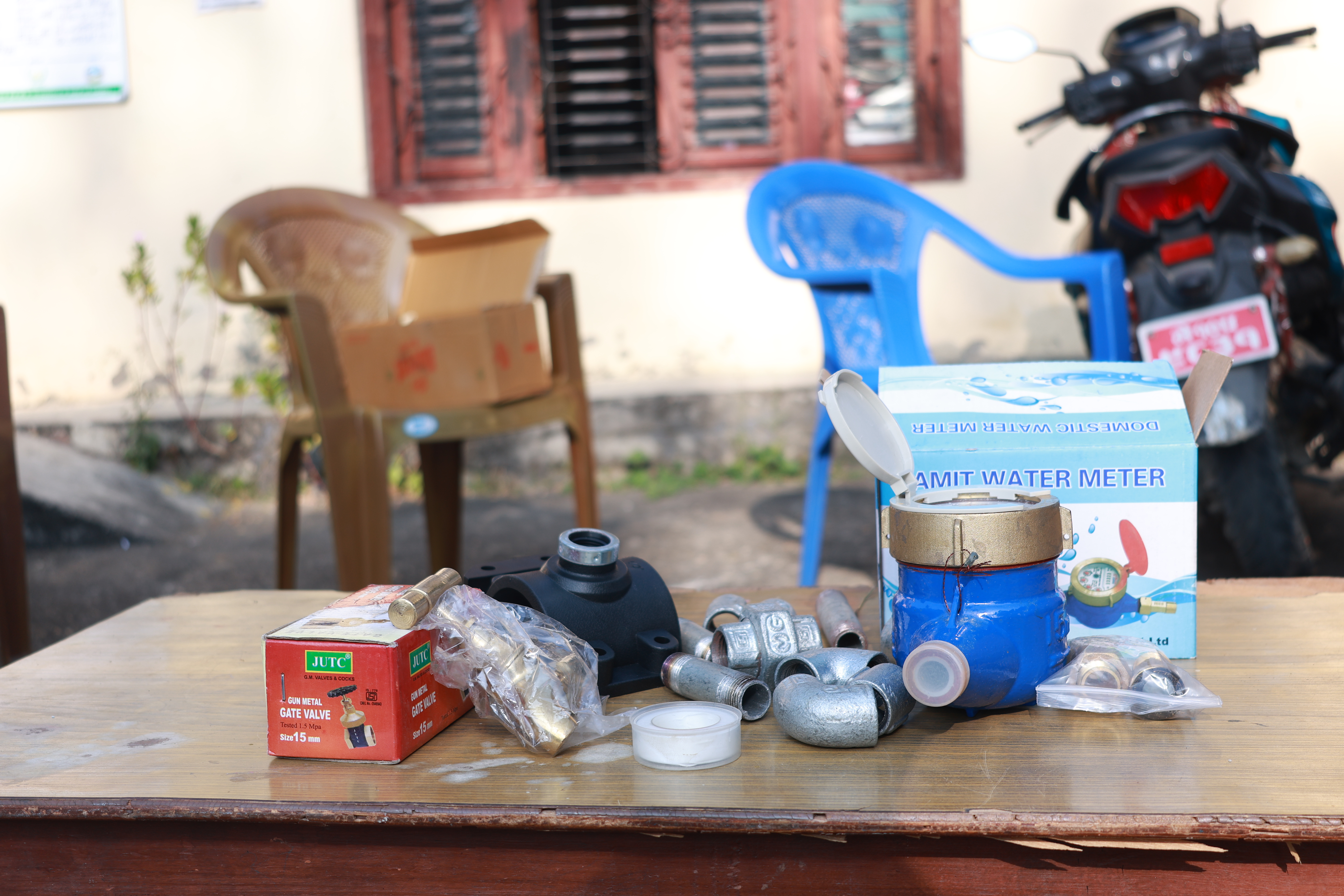 Distribution of clean water connection kits to households